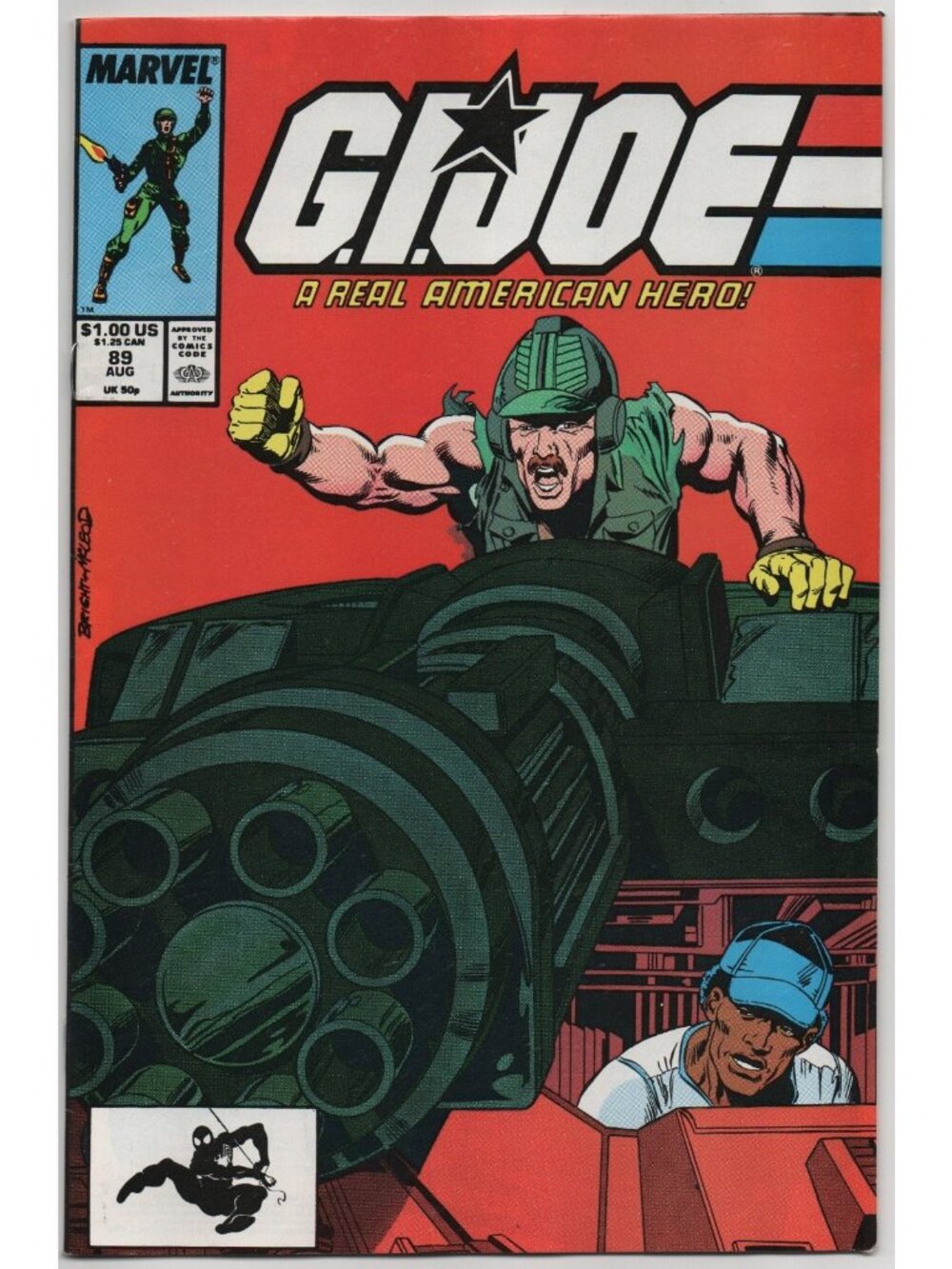 GI Joe A Real American Hero 89 Marvel Comics 1989 VF- 7.5 Snake Eyes